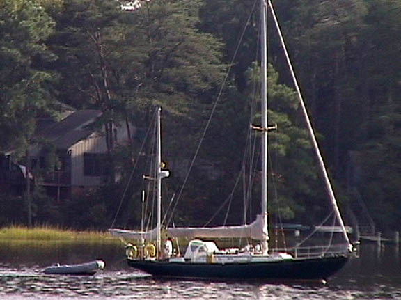 Sept 14 2003 02Jay arrives with Gypsy to Yankee Point