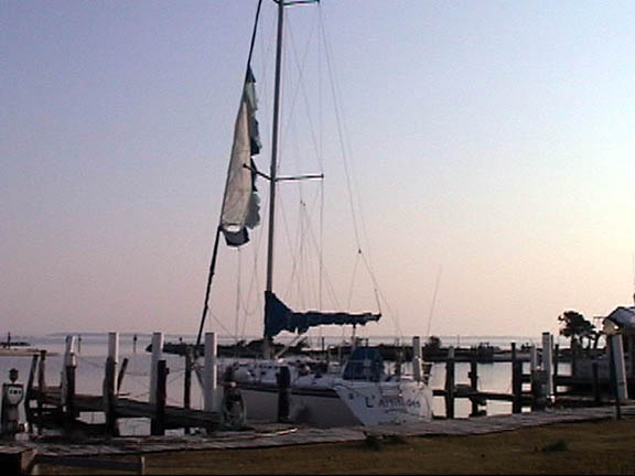 19 Windmill Point Marina Torn Jib 2