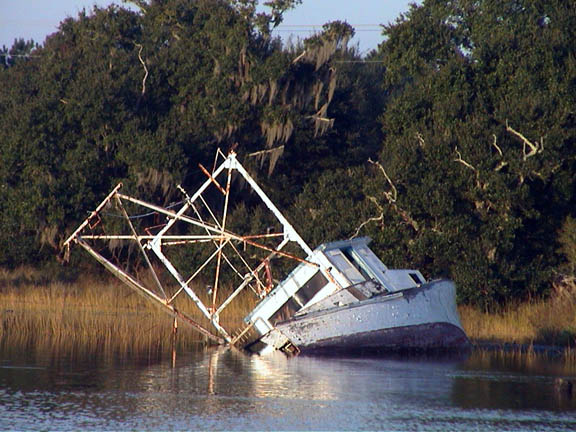 70 Oct 2003 Underway To Charleston SC Sunken Shrimper 69