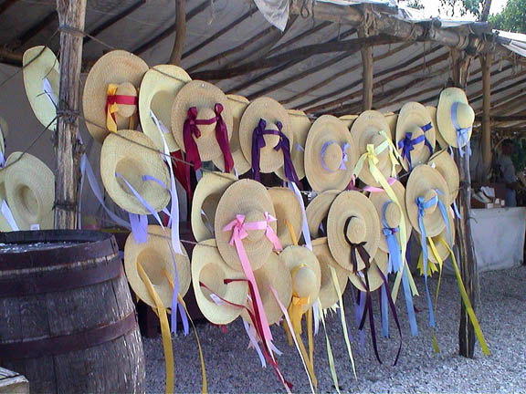 Aug 2003 Colonial Williamsburg VA Hats for Sale 55
