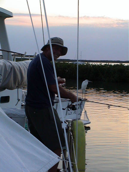 15 Apr 2003 Jay and the bird fishing Islandmarada