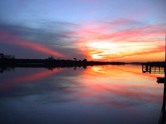 61 D Pelican Point Marina NC Sunset 